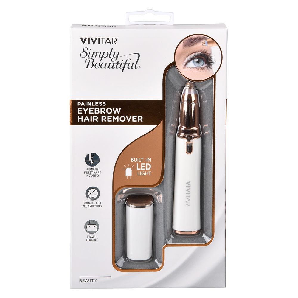 6 pieces Vivitar Precision Eyebrow Hair Remover W/led - Shaving Razors