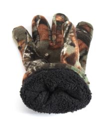 60 Pairs Adults Camouflage Fleece Gloves With Fur Lined - Fashion Winter Hats