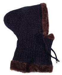 36 Pieces Women's Villi Lined Twist Pattern Knitted Hat And Scarf With Fur Assorted Colors - Winter Sets Scarves , Hats & Gloves