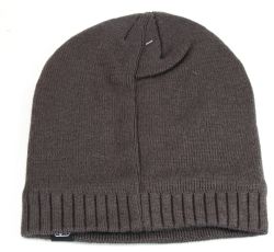 36 Wholesale Adults Black Beanie Hat With Fur Lined