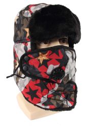 36 Wholesale Winter Trapper Hat With Fur Camoflauge