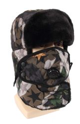 36 Wholesale Winter Trapper Hat With Fur Camoflauge