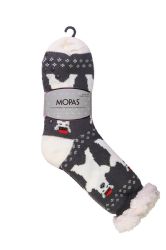 60 Pairs Mopas Cozy Thermal NoN-Skid Socks 6-8 - Womens Crew Sock