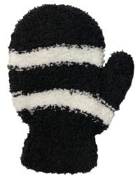 36 Pairs of Yacht & Smith Kids Striped Fuzzy Mittens Gloves Ages 2-7