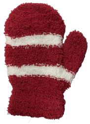 36 Wholesale Yacht & Smith Kids Striped Fuzzy Mittens Gloves Ages 2-7