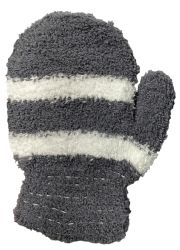 36 Wholesale Yacht & Smith Kids Striped Fuzzy Mittens Gloves Ages 2-7