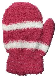 36 Wholesale Yacht & Smith Kids Striped Fuzzy Mittens Gloves Ages 2-7