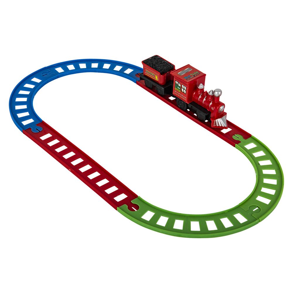 96 pieces Wind Up Classic Train Set - Car, Planes, Trains & Bikes