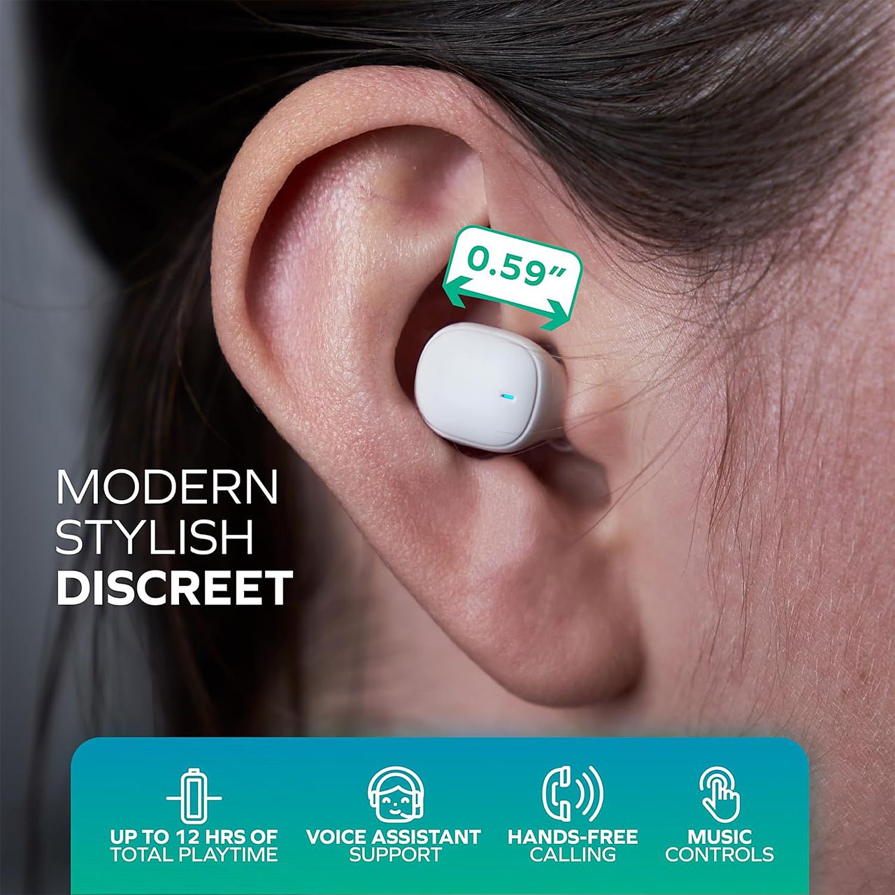 24 pieces Coby Mini True Wireless Bluetooth Earbuds With Charging Case - White - Headphones and Earbuds