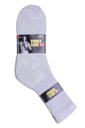 240 Pairs Power Club Crew Sports Socks 9-11 - Mens Crew Socks