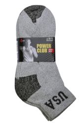 120 Wholesale Mens Power Club Quarter Sports Socks 9-11