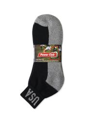 120 Pairs Power Club Quarter Sports Socks 9-11 - Mens Ankle Sock