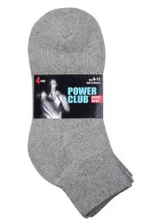 120 Pairs Power Club Quarter Sports Socks 9-11 - Mens Ankle Sock