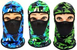 72 Pieces Colorful Hooded Hat With Face Covering - Winter Beanie Hats