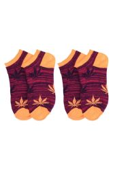 120 Wholesale Sofra Women's Leaf No Show Socks 9-11