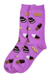 120 Pairs Sofra Women's Novelty Crew Socks 9-11 - Womens Crew Sock