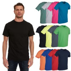 Mens Cotton Crew Neck Short Sleeve T-Shirts Irregular , Assorted Colors And Sizes S-2xl