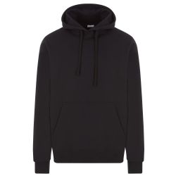 Men's Cotton Fleece Hooded Sweat Shirt Black Size Medium