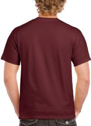 Mens Cotton Short Sleeve T Shirts Solid Maroon Size xl