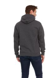 Men's Cotton Fleece Hooded Sweat Shirt Charcoal Gray Size 3XL
