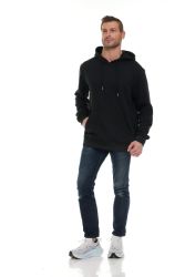 Unisex Cotton Hoodie Sweatshirt In Assorted Colors Black Navy Gray Size Large