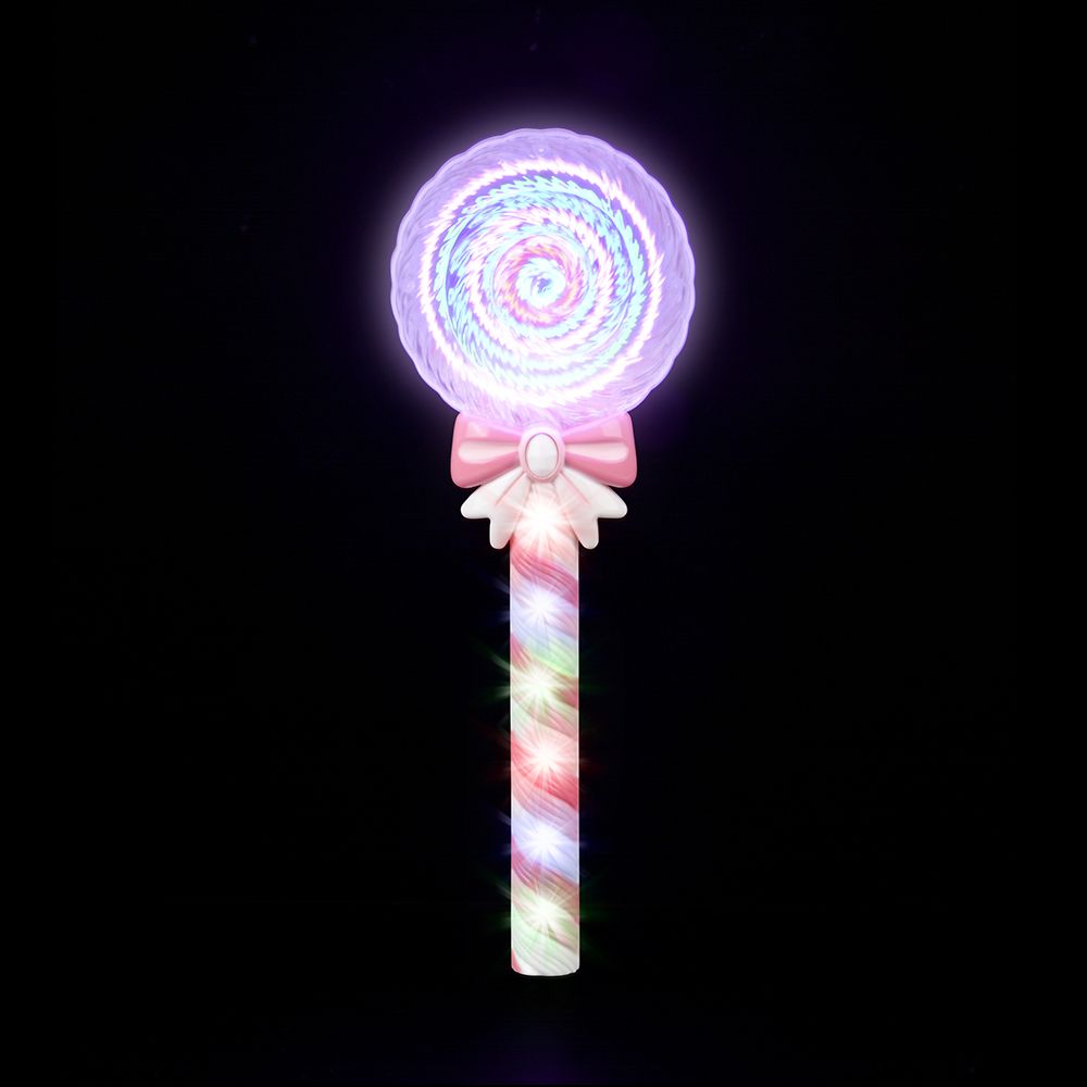 96 pieces 12" LighT-Up Spinning Lollipop Wand - Light Up Toys