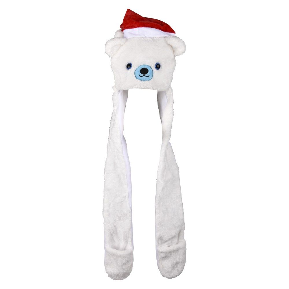 24 pieces Light Up Christmas Plush Hoodie Scarf Hat 35" - Plush Toys