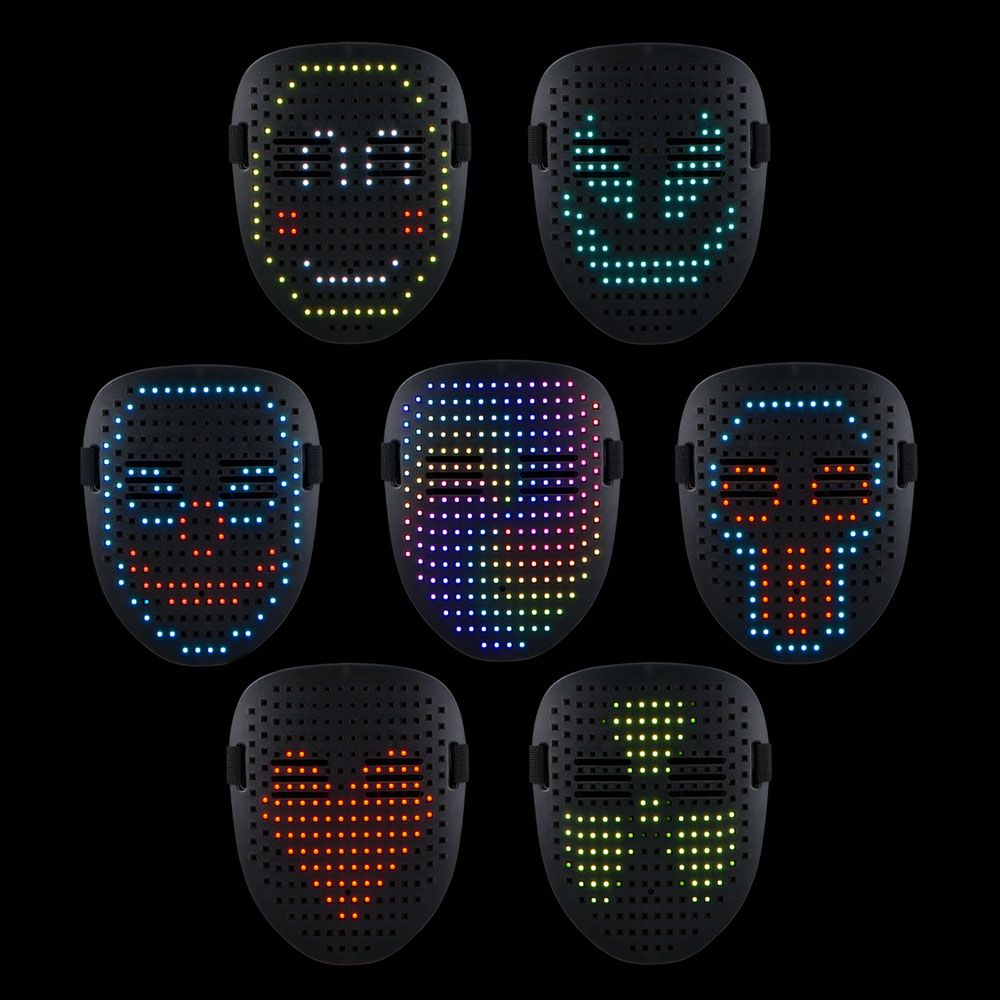 24 pieces Dynamic Led Gesture Mask - Costumes & Accessories