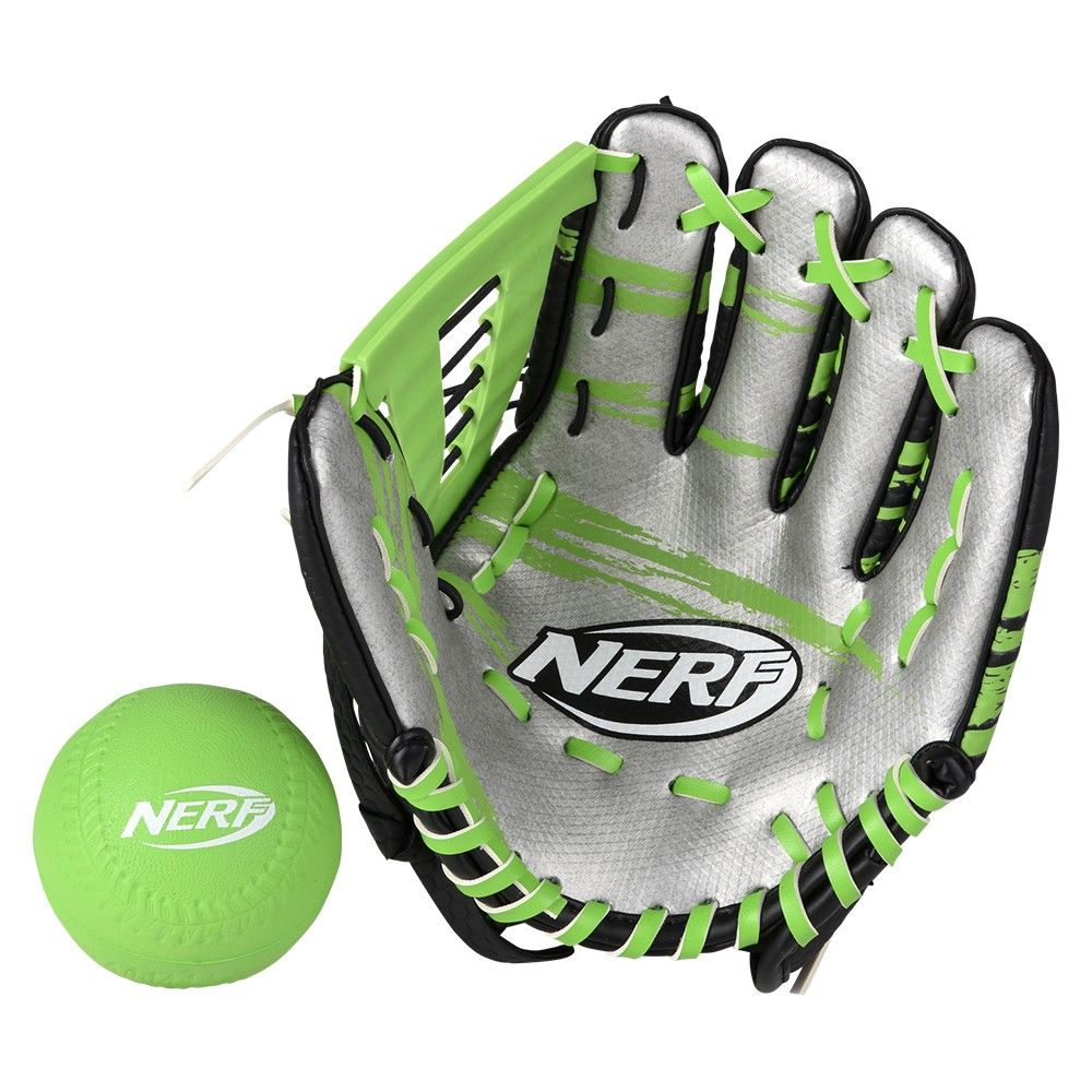 4 pieces Nerf Proshot Foam Glove & Ball Set - Sports Toys