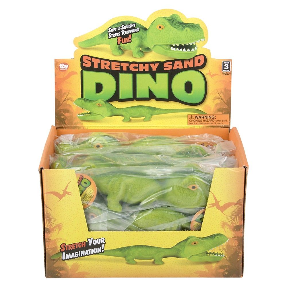 48 pieces 7.5" Stretchy Sand Dinosaur - Slime & Squishees