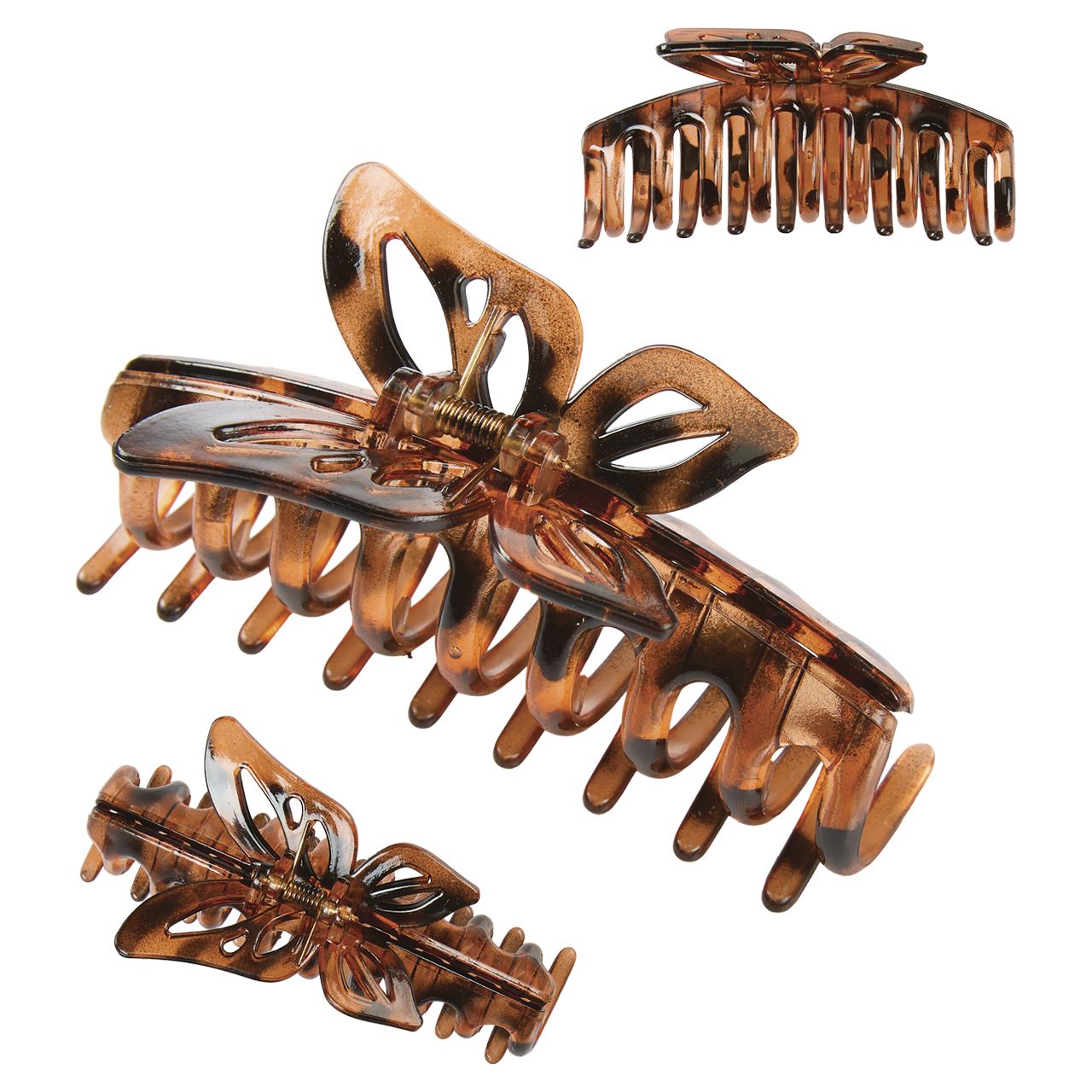 24 pieces 4-Piece Butterfly Claw Hair Clip Set - Hair Accessories