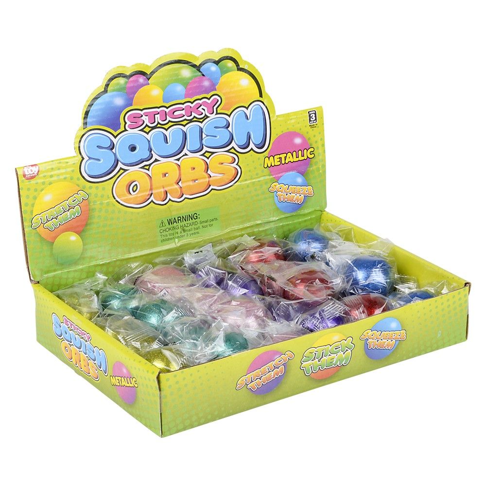 288 pieces 1.6" Squish Sticky Metallic Orbs - Slime & Squishees