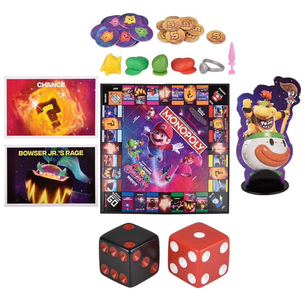6 pieces Hasbro Monopoly Super Mario Galaxy Movie - Store