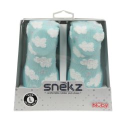 24 Wholesale Nuby Baby Rubber Shoes - Aqua Clouds Large SNEKS 22-30 Months