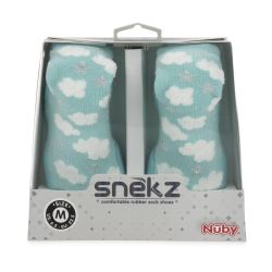 24 Wholesale Nuby Baby Rubber Shoes Aqua Clouds Medium SNEKS 14-22 Months