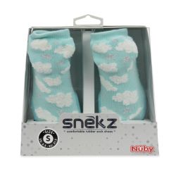 24 Wholesale Nuby Baby Rubber Shoes - Aqua Clouds Small