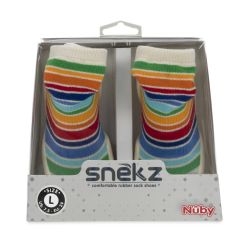 24 Pieces Nuby Snek Baby Rubber Shoes Rainbow 22-30 Months - Baby Apparel
