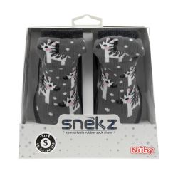 24 pieces Nuby Baby Rubber Shoes - Gray Zebras Small - Baby Apparel