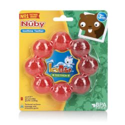 24 Wholesale Nuby Icybite Teether Ring gel assorted colors 3+ months