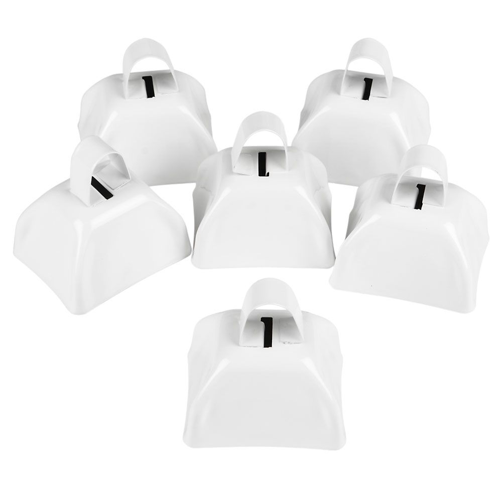 144 pieces 3" White Metal Cowbell - Musical Toys