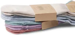 Yacht & Smith Men's Diabetic Cotton Assorted Pastel Colors Non Slip Socks, Size 10-13