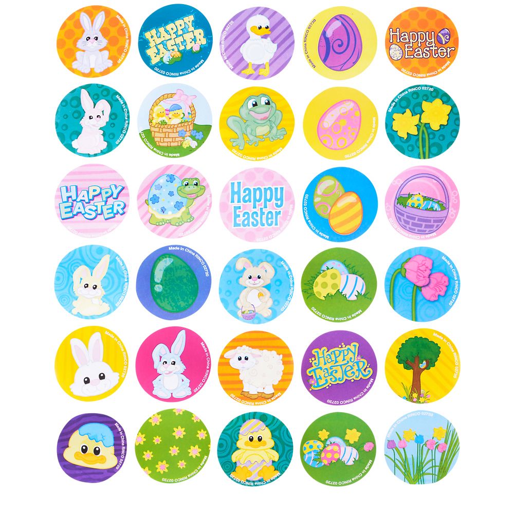 20000 of Easter Sticker Roll Assortment (500pcs/unit)