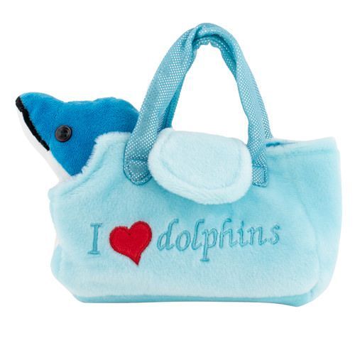 24 Pieces 8.5 Inch Plush Dolphin In A Purse - Dolls & Accessories
