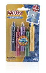 72 pieces Nuby Roll Up Bath Time Crayon (5-Pk) - Baby Beauty & Care Items