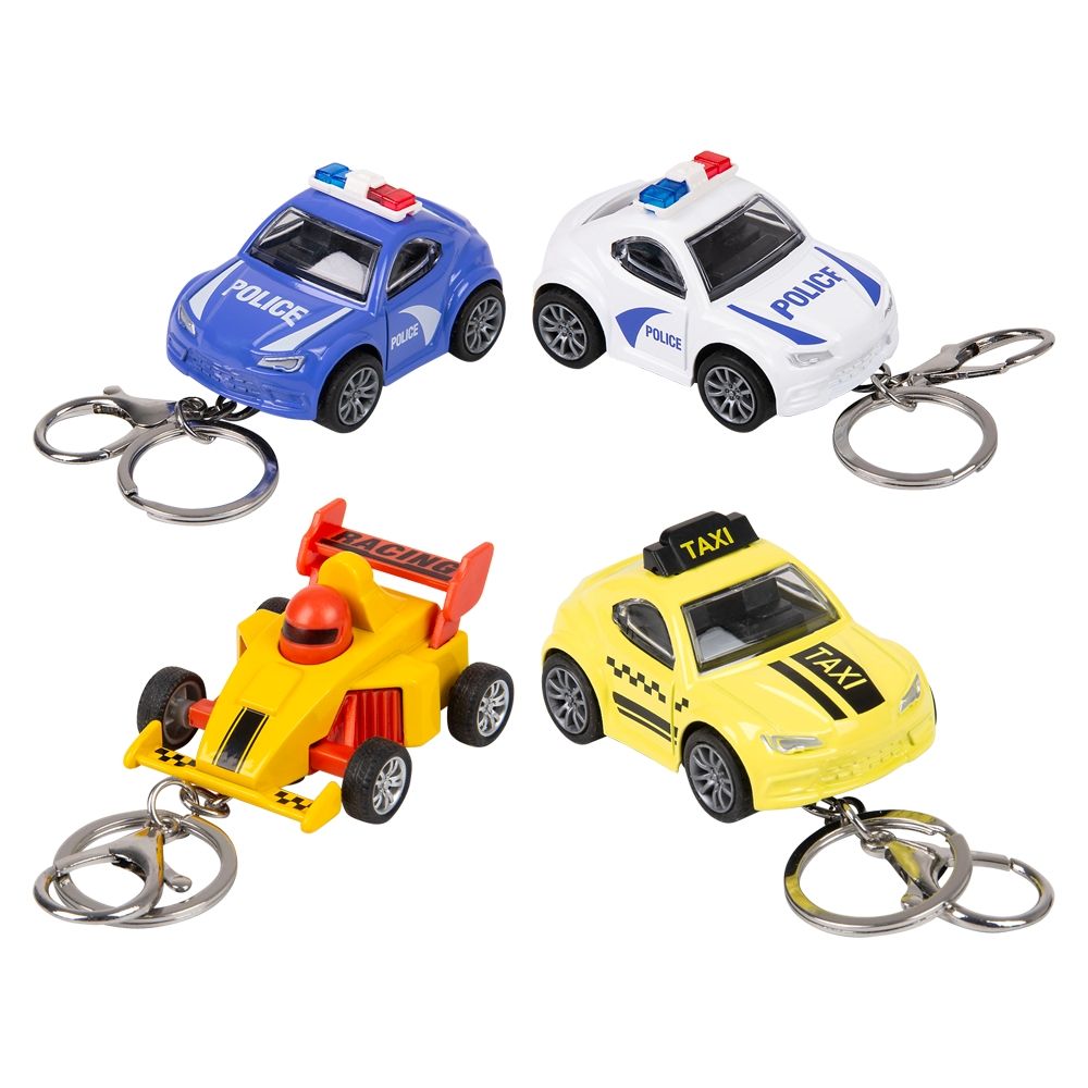 216 pieces 2.75 inch Diecast Vehicle Keychain Assortment 18ct - Key Chains