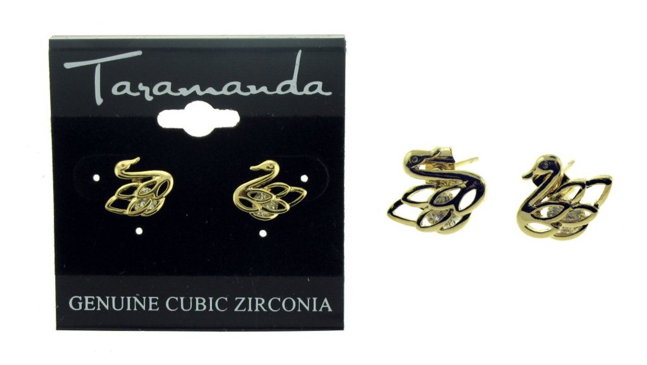 60 Wholesale Gold Tone Cubic Zirconia Stud Earrings