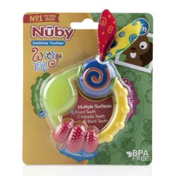 16 Wholesale Nuby Wacky Teething Ring, 3+ Months