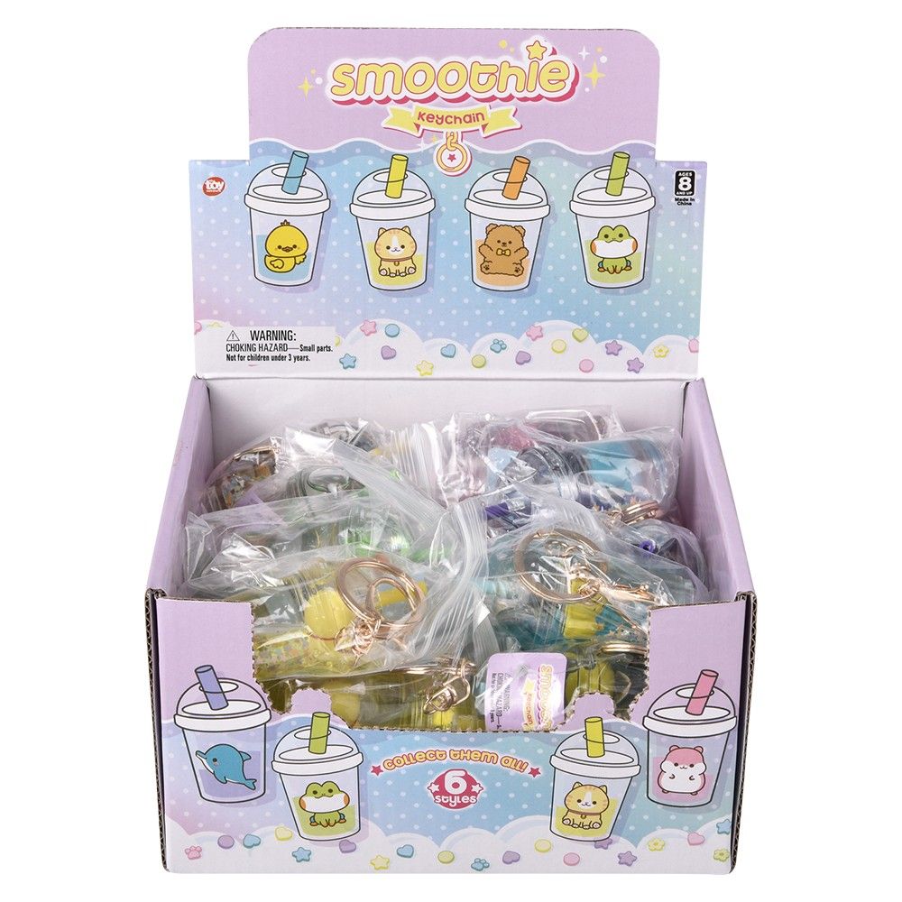 288 pieces 3" Kawaii Animal Smoothie Liquid Clip on - Key Chains