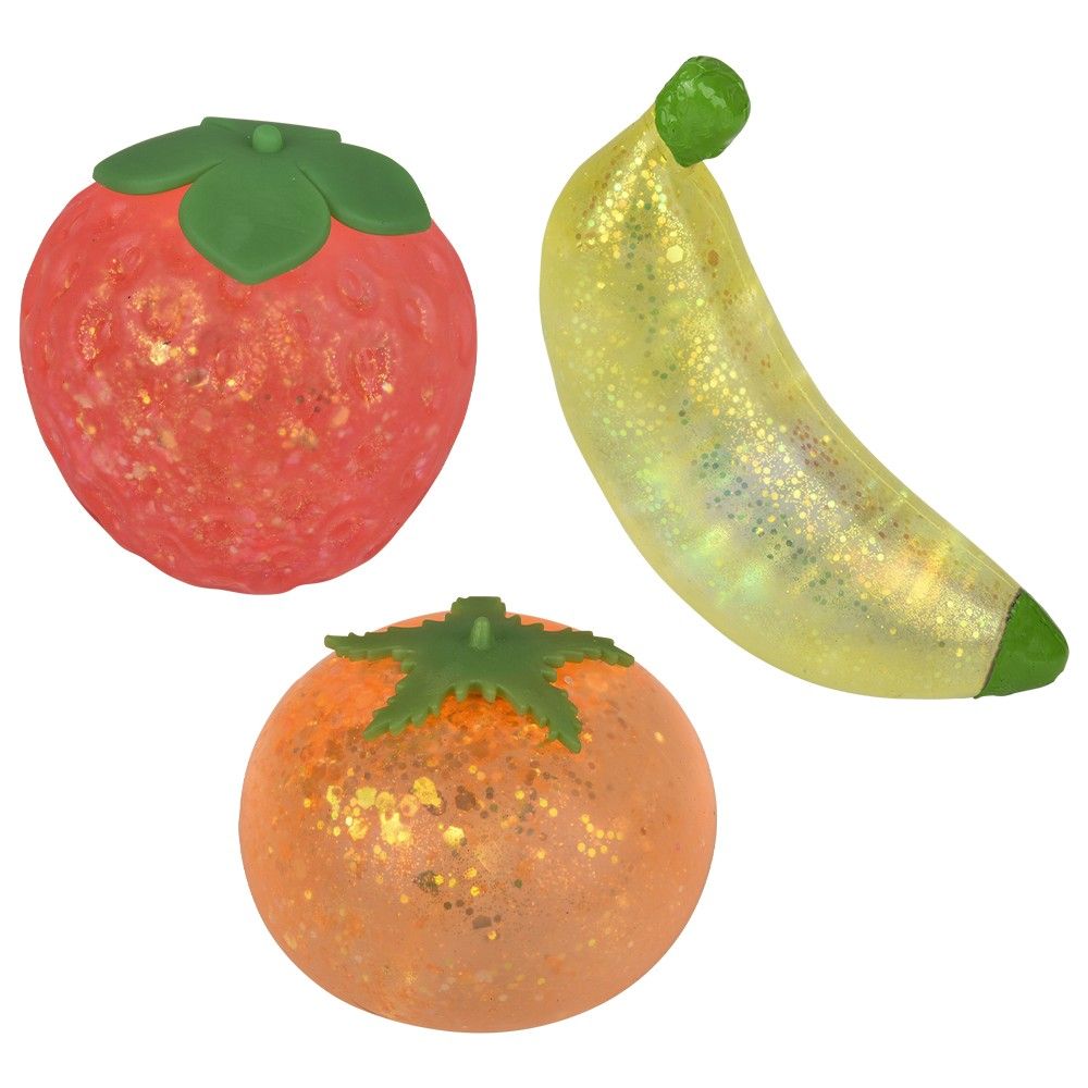 72 pieces Squeezy Sugar Fruit Assortment 2.5"-5" - Slime & Squishees