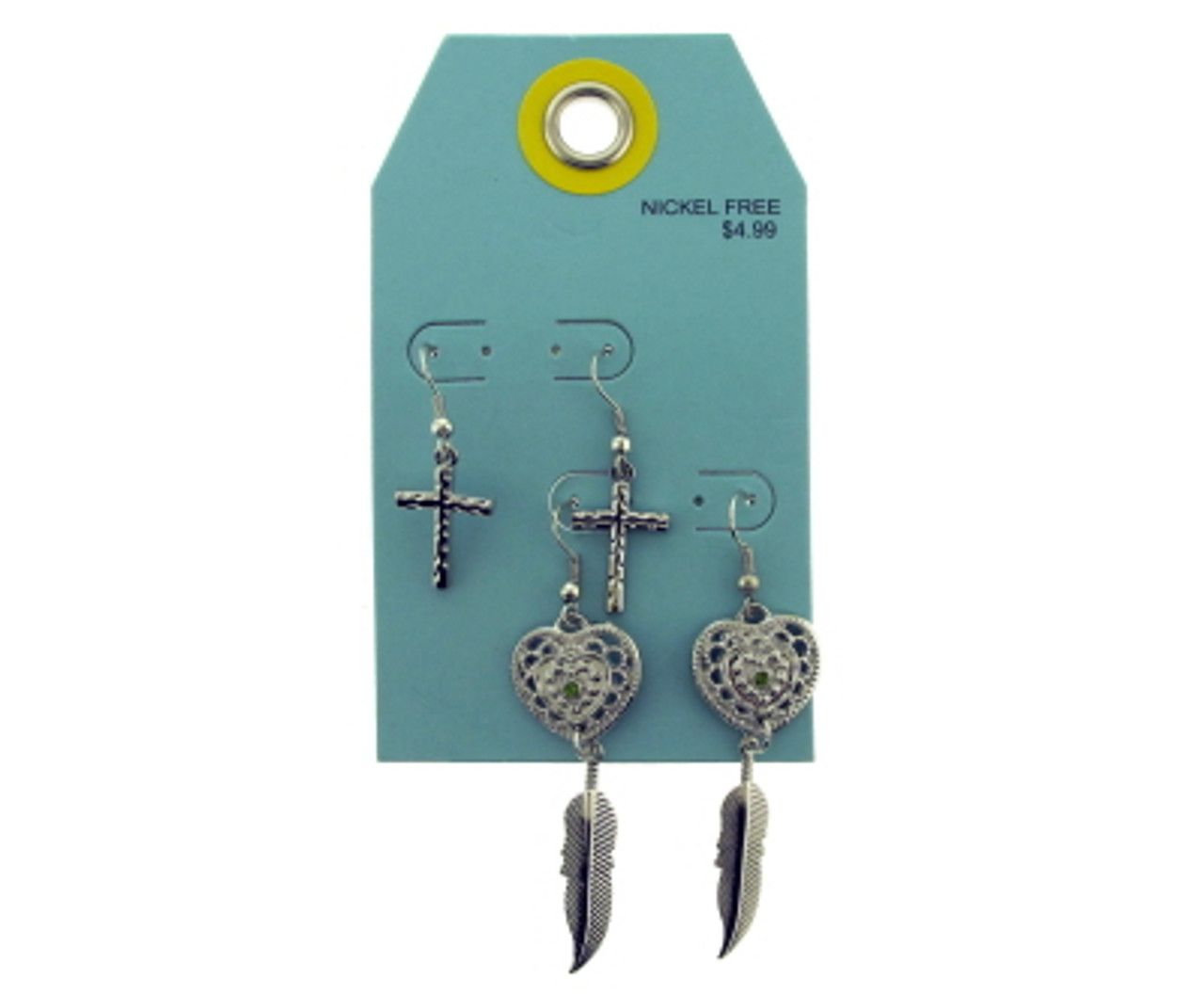 60 Wholesale Multiple Silver Tone Dangle Earrings